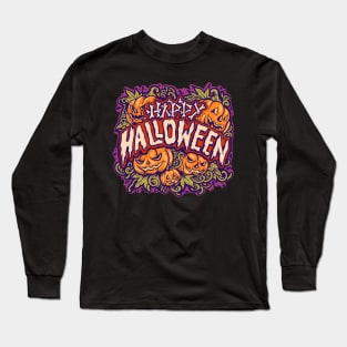 jack o lantern halloween illustration Long Sleeve T-Shirt